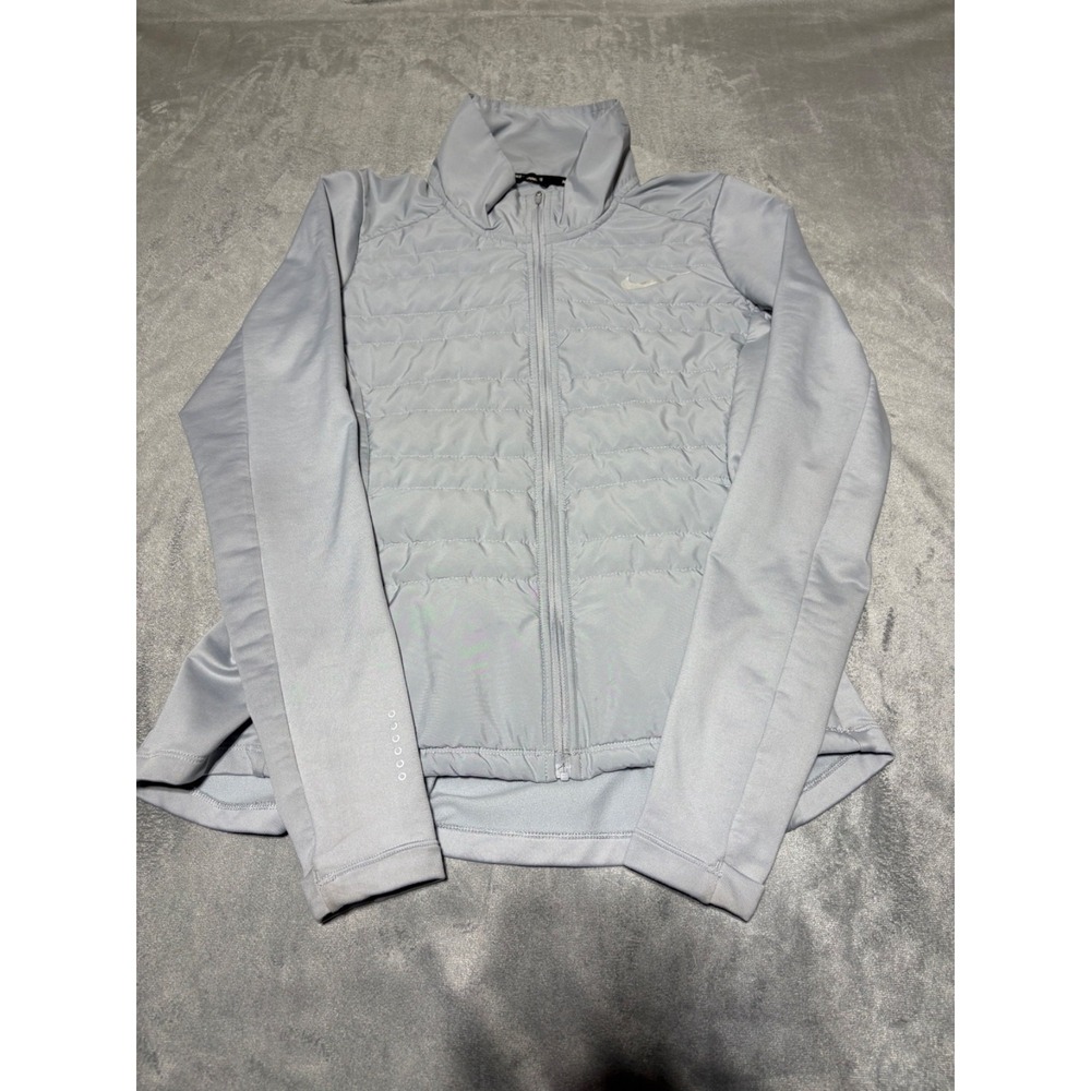 Nike Women Size M Grey Essential Filled Running Jacket 855159